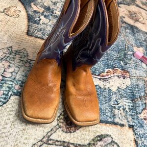 Brown and Purple Western Boots